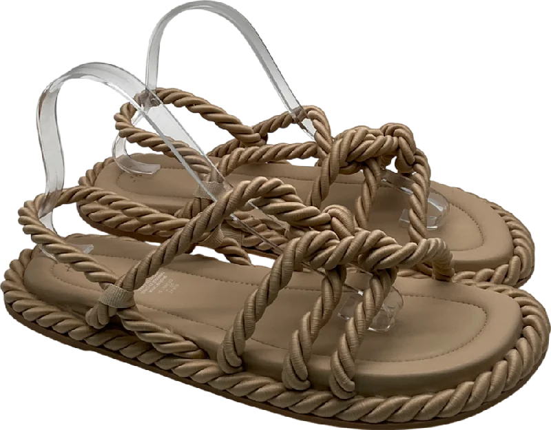 H&M Beige Rope Effect Sandals UK 9 EU 42 👠