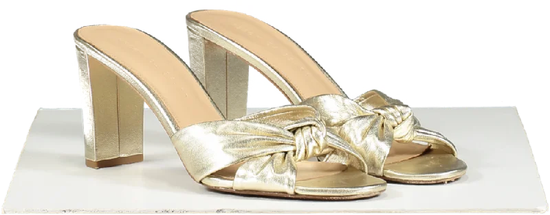 Veronica Beard Metallic Ganita Knot Front Sandal UK 8 EU 41 👠