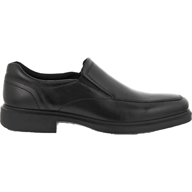 Men's Ecco Helsinki 2.0 Apron Toe Slip-On Black Leather