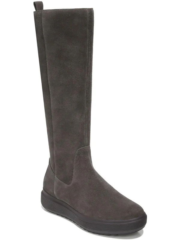 Torence Womens Zipper Wedge Knee-High Boots