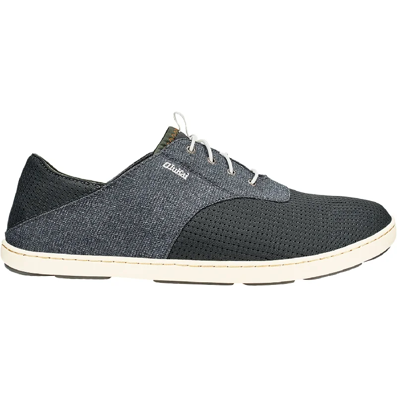 Men's OluKai Nohea Moku Dark Shadow/Dark Shadow Canvas/Mesh