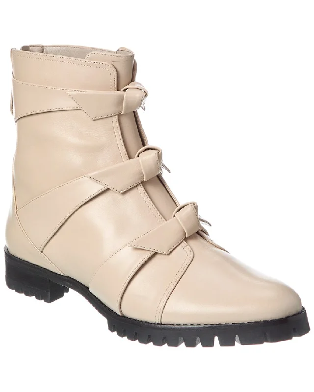 Alexandre Birman Lolita Waterproof Leather Combat Bootie