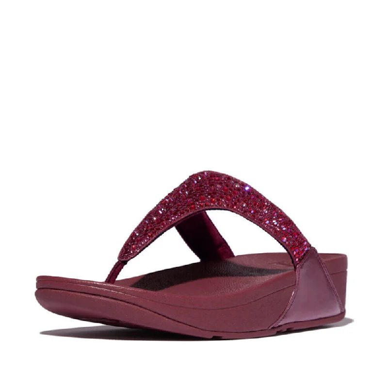 FitFlop Lulu Crystal Mix Sandals - Luxe Plum