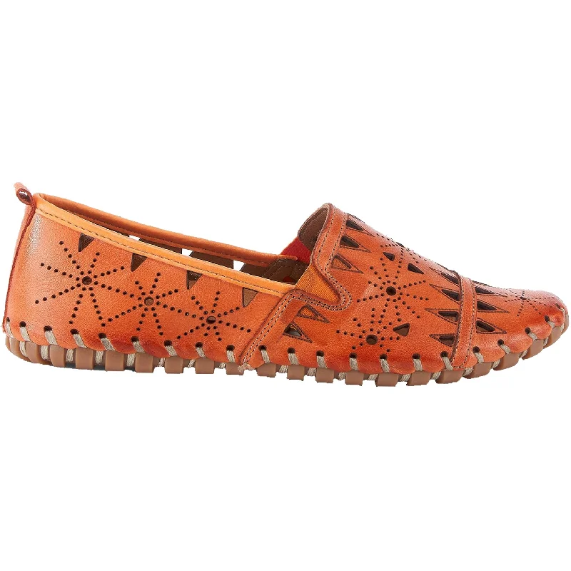 Women's Spring Step Fusaro Orange Leather