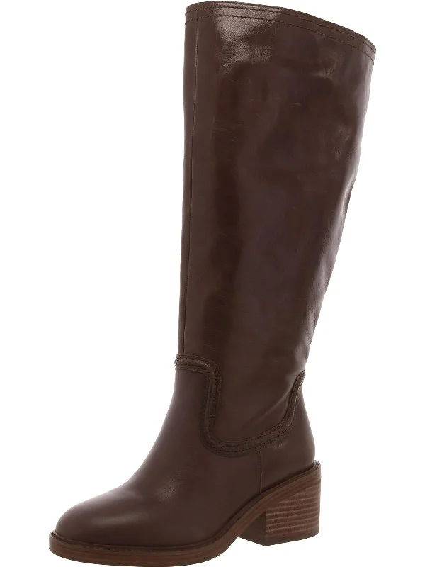 Vuliann 4 Womens Leather Extra Wide Calf Knee-High Boots