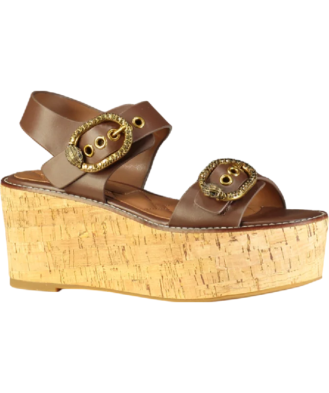 Kurt Geiger Brown Mayfair Flatform Sandals UK 6 EU 39 👠