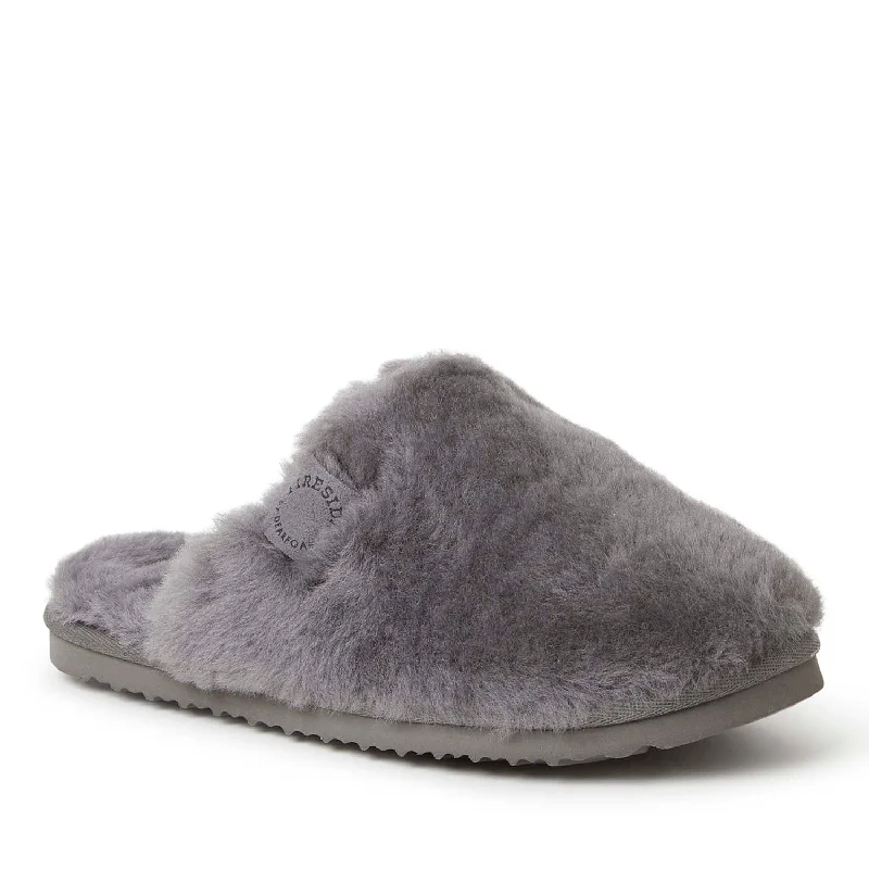 Fireside By Dearfoams Women's Shelly Beach Genuine Shearling Scuff Slippers