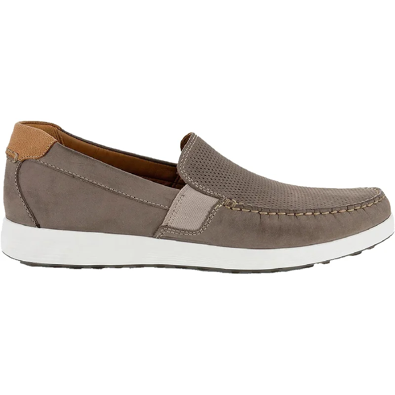 Men's Ecco S Lite Moc Warm Grey/Cognac Nubuck