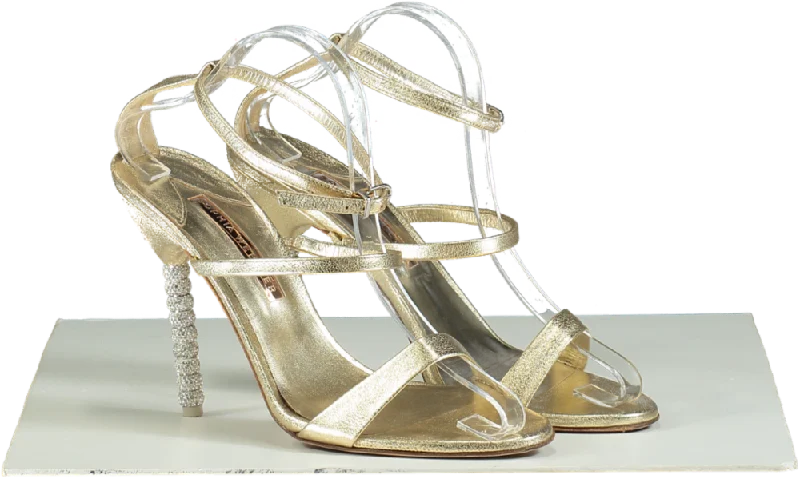 Sophia Webster Gold Rosalind Strappy High Heeled Sandals UK 8 EU 41