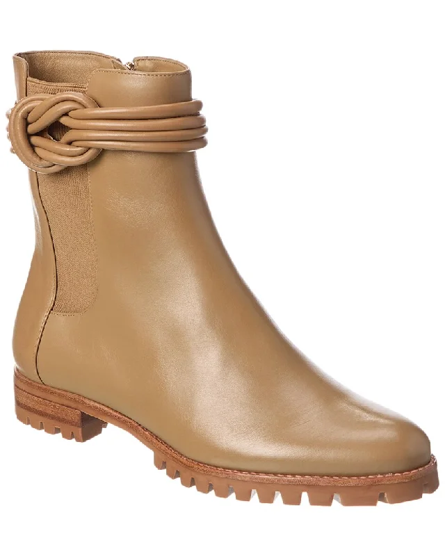 Alexandre Birman Vicky Waterproof Leather Combat Bootie