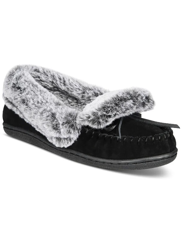 Dorenda Womens Suede Cozy Moccasin Slippers