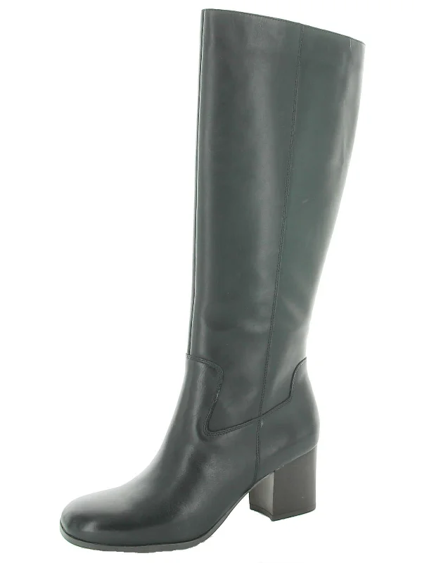 Anberlin Womens Leather Knee-High Riding Boots