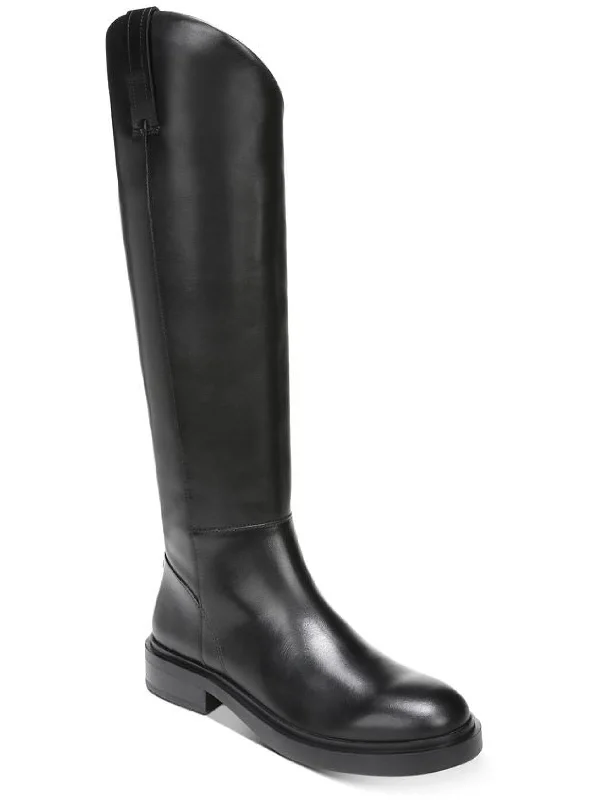 Fable Womens Leather Round Toe Knee-High Boots