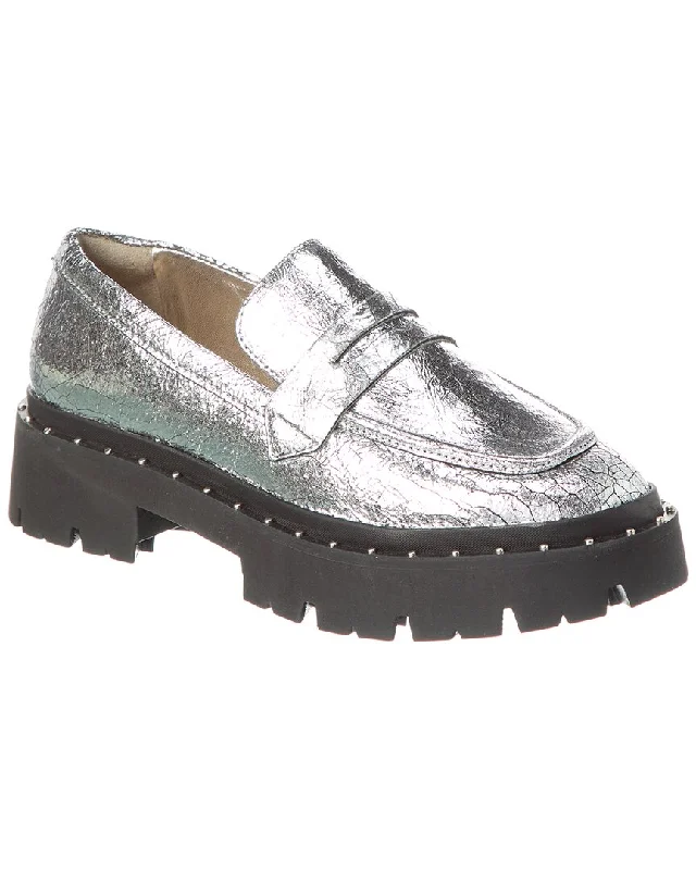 SCHUTZ Christie Studs Leather Flat