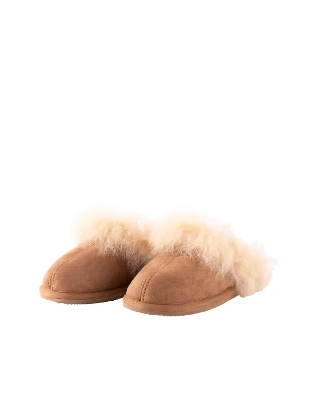 Evelina Stone Sheepskin Slippers