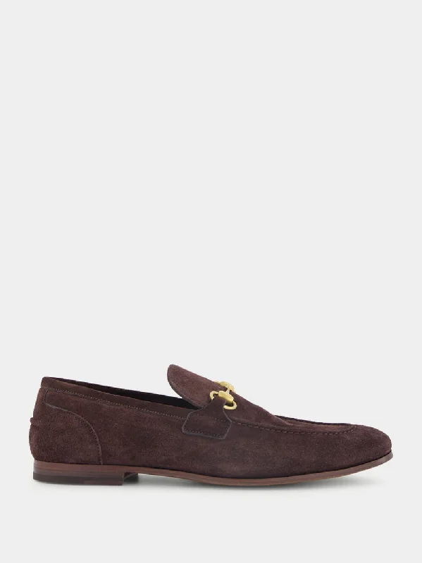 Jordaan Dark Brown Suede Loafers