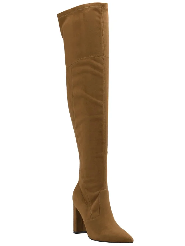 Lezli 2 Womens Faux Suede Tall Over-The-Knee Boots